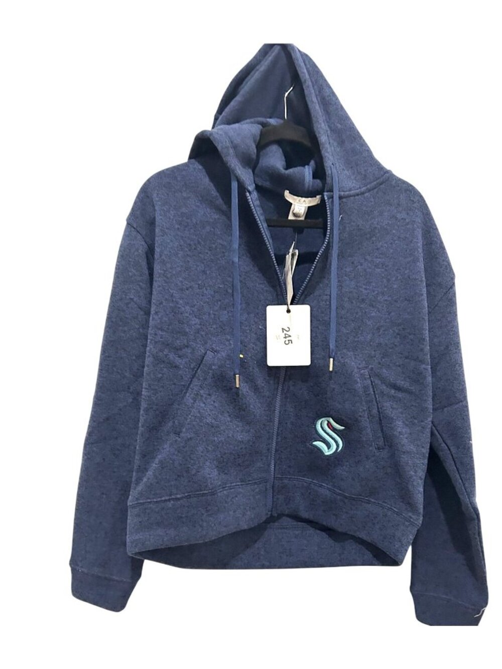 NWT Women's M WEAR by Erin Andrews Seattle Kraken Full-Zip Hoodie MSRP $79.99